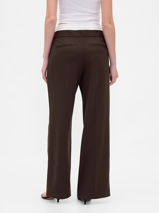 pantaloni a vita media con doppia vita