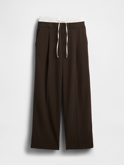pantaloni a vita media con doppia vita