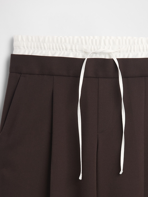 pantaloni a vita media con doppia vita