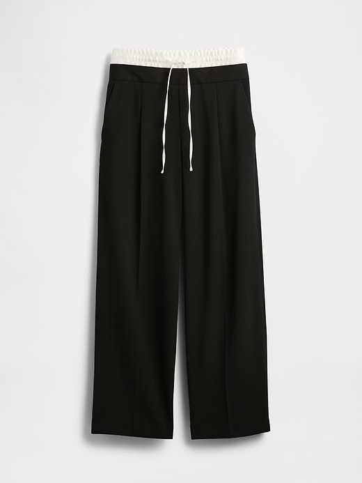 pantaloni a vita media con doppia vita