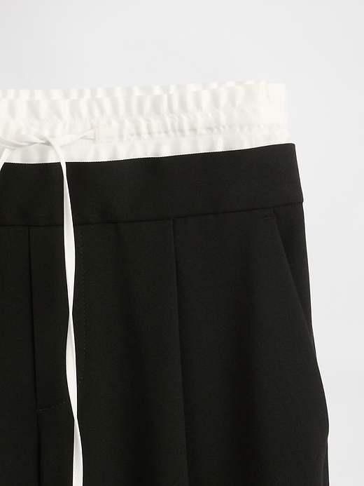 pantaloni a vita media con doppia vita