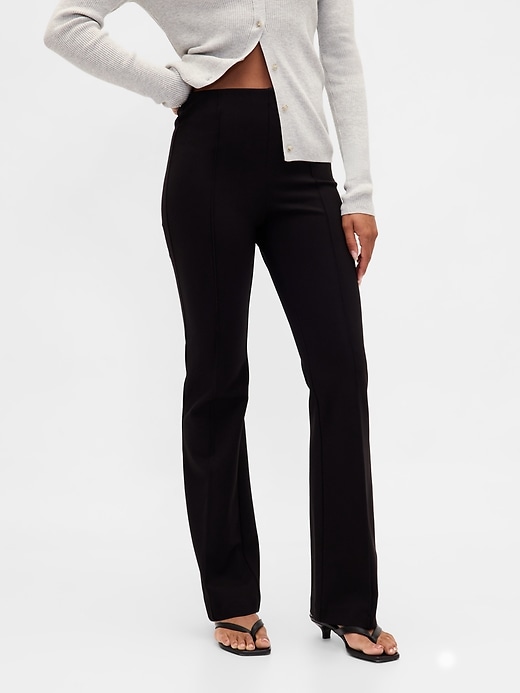 pantaloni a vita alta con doppia maglia