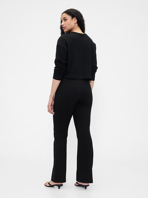 pantaloni a vita alta con doppia maglia