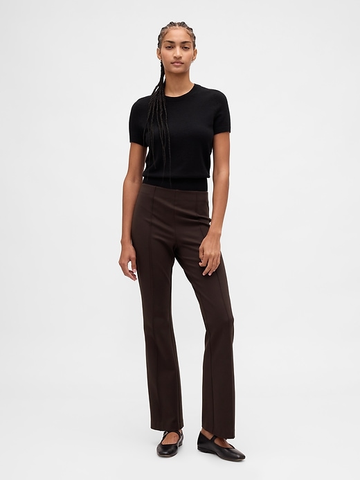 pantaloni a vita alta con doppia maglia