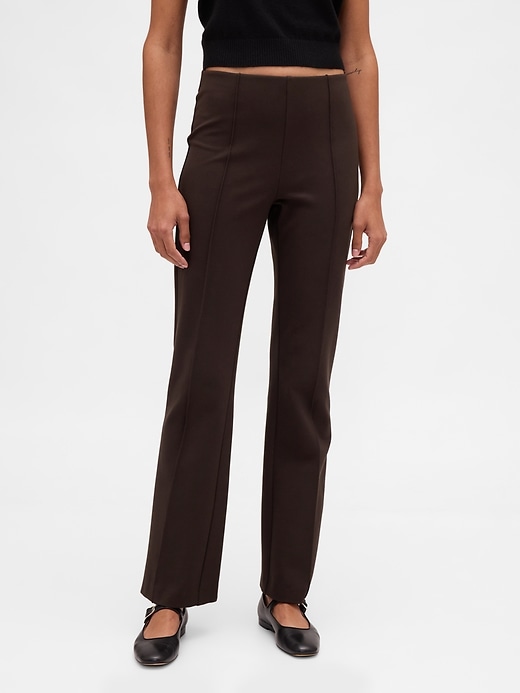 pantaloni a vita alta con doppia maglia