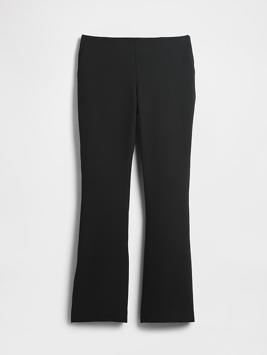 pantaloni a zampa in twill a vita bassa