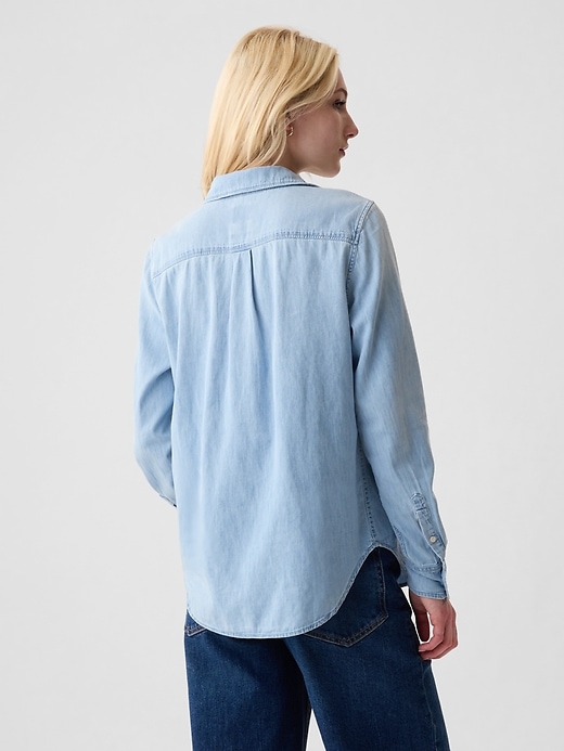 camicia classica in denim di cotone biologico