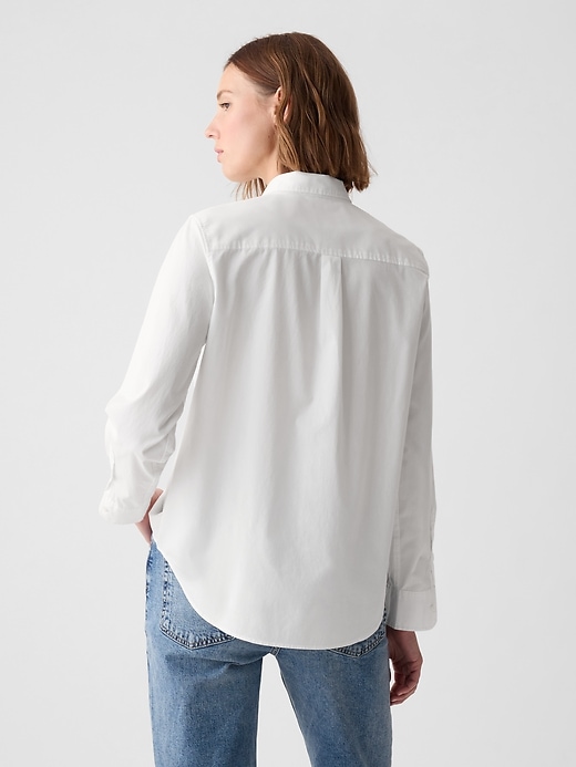 camicia classica in popeline di cotone biologico