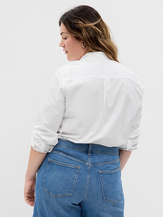 camicia classica in popeline di cotone biologico