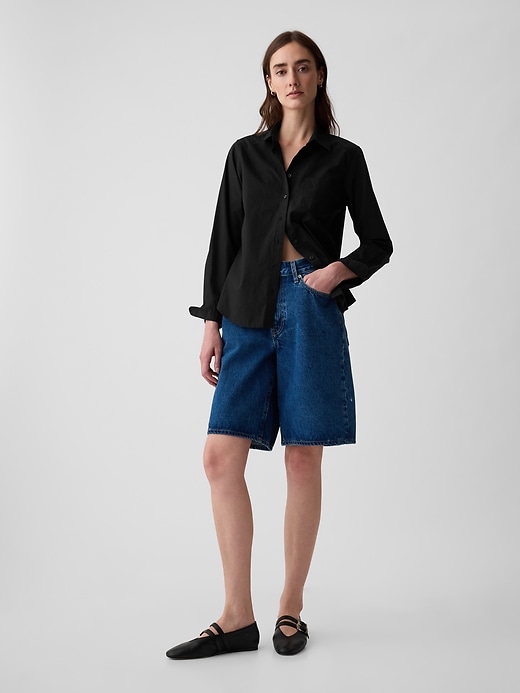 camicia classica in popeline di cotone biologico