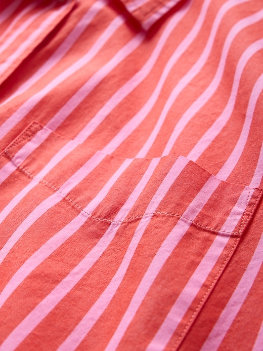 camicia grande in popeline di cotone biologico