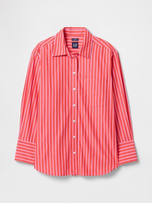 camicia grande in popeline di cotone biologico