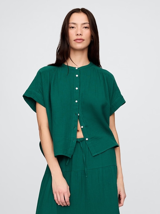 camicia dolman in garza di cotone