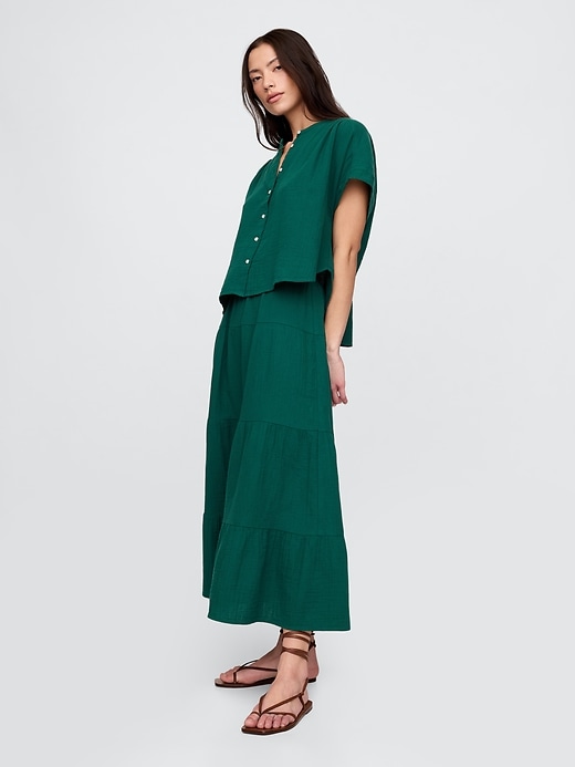 camicia dolman in garza di cotone