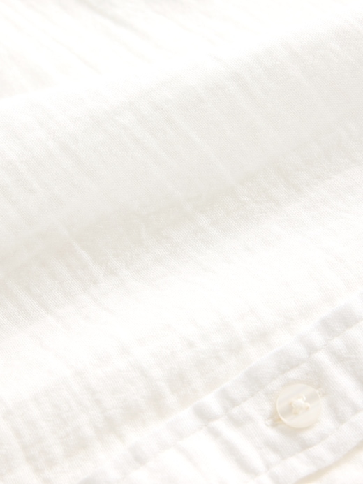 camicia in garza di cotone con bottoni