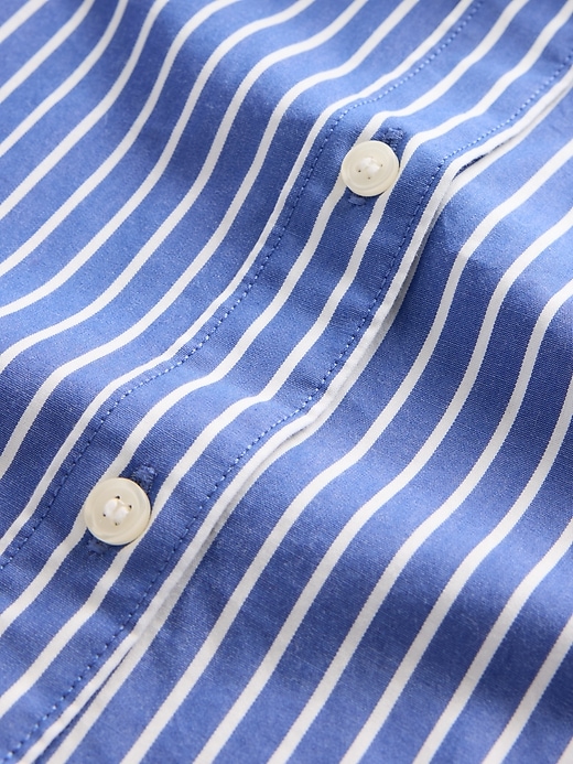 camicia a maniche a palloncino in popeline di cotone biologico