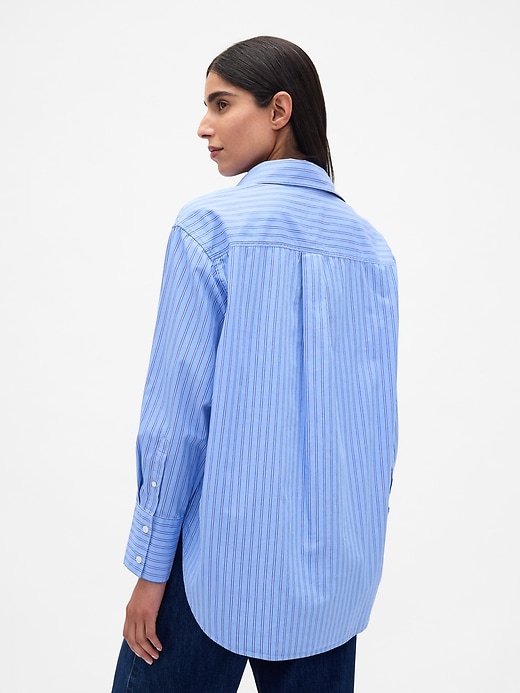 camicia grande in popeline di cotone biologico