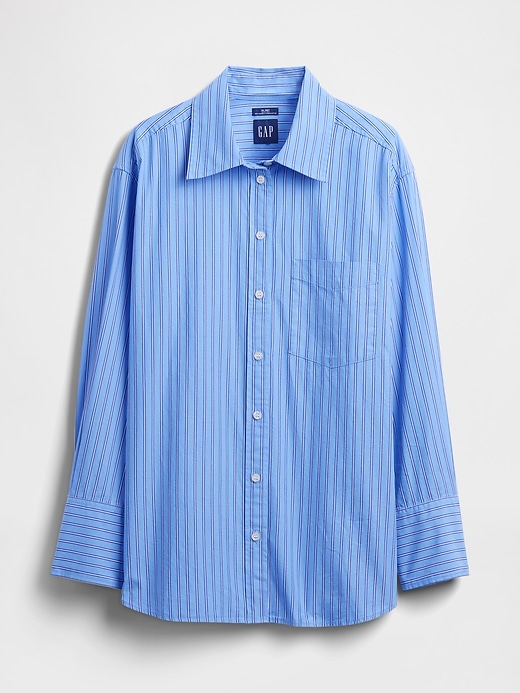 camicia grande in popeline di cotone biologico