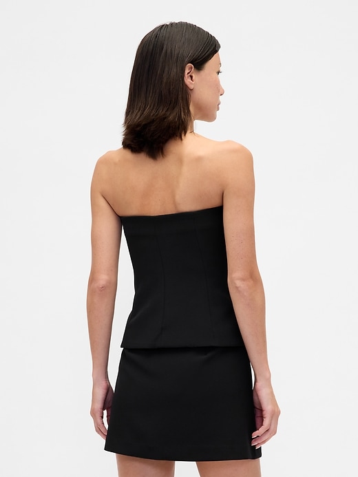 top corsetto bistretch senza spalline