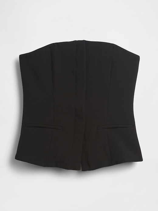 top corsetto bistretch senza spalline
