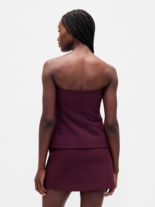top corsetto bistretch senza spalline