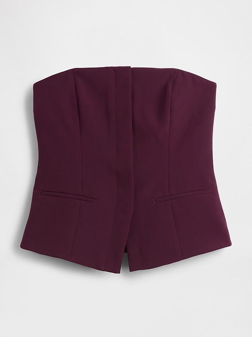 top corsetto bistretch senza spalline