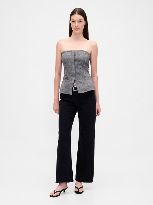 top corsetto bistretch senza spalline