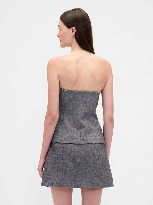 top corsetto bistretch senza spalline
