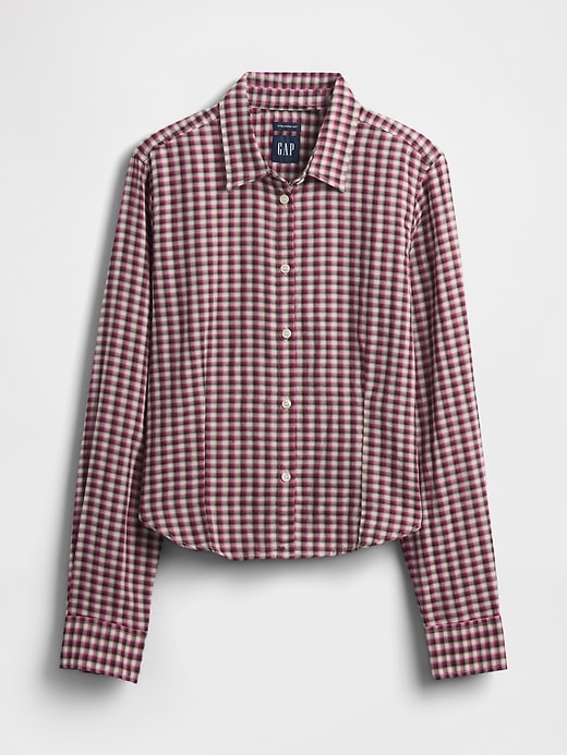 camicia a quadri attillata in flanella