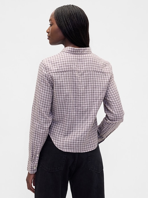camicia a quadri attillata in flanella