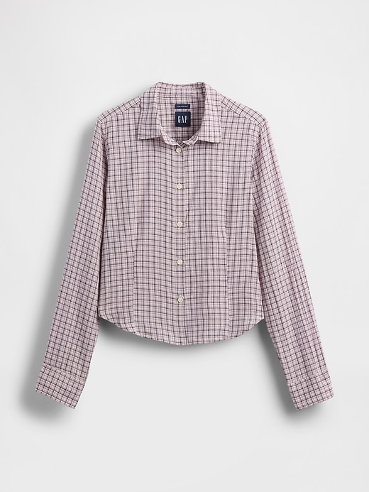 camicia a quadri attillata in flanella