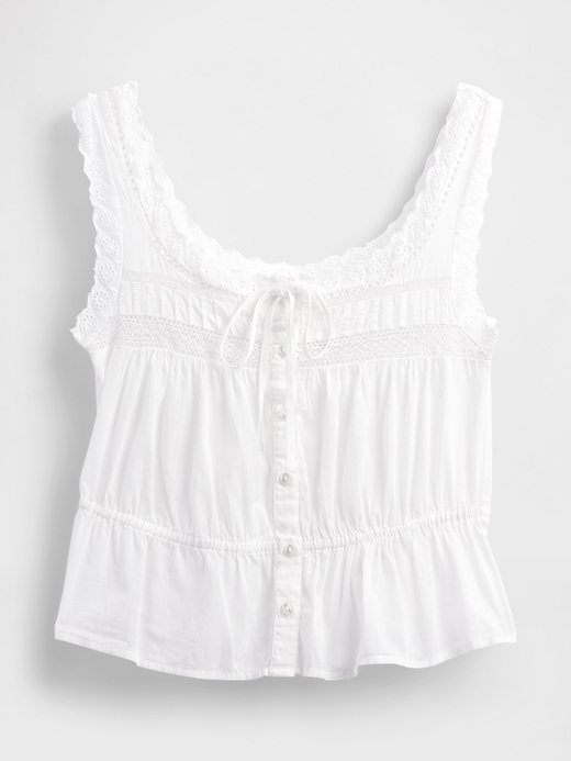 top peplo con pizzo