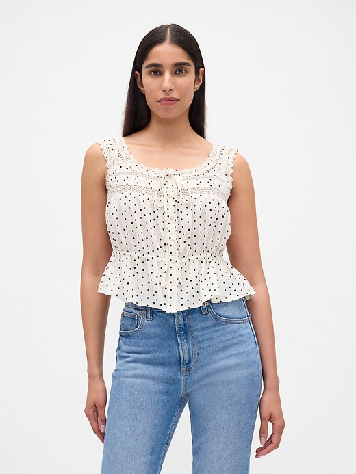 top peplo con pizzo