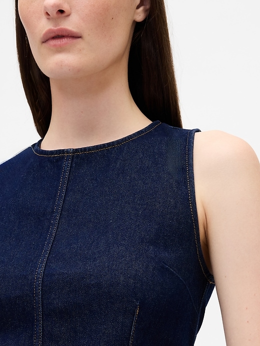 canotta corta in denim