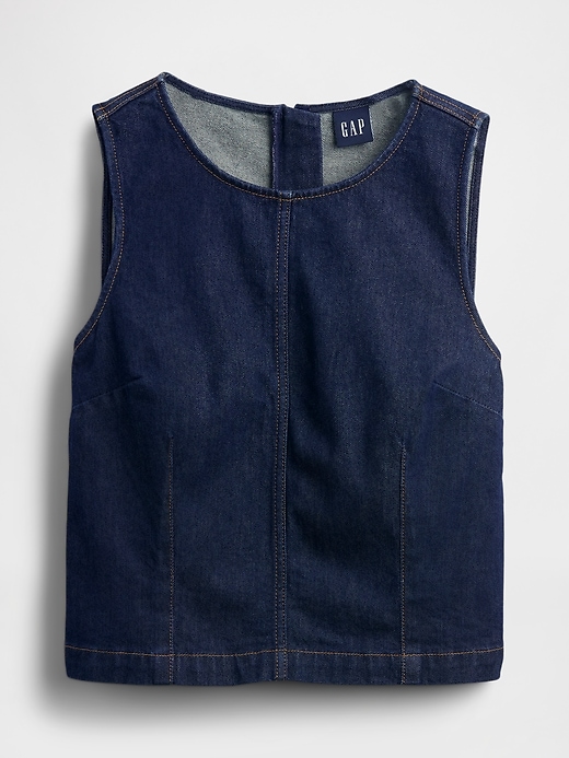canotta corta in denim