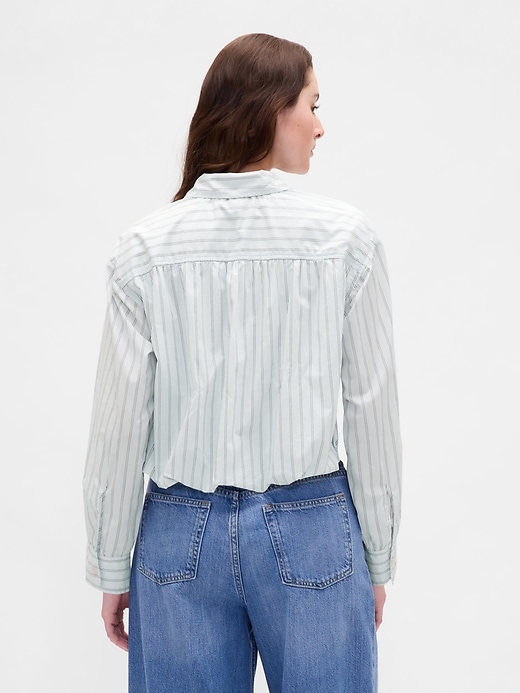 camicia con orlo a bolle