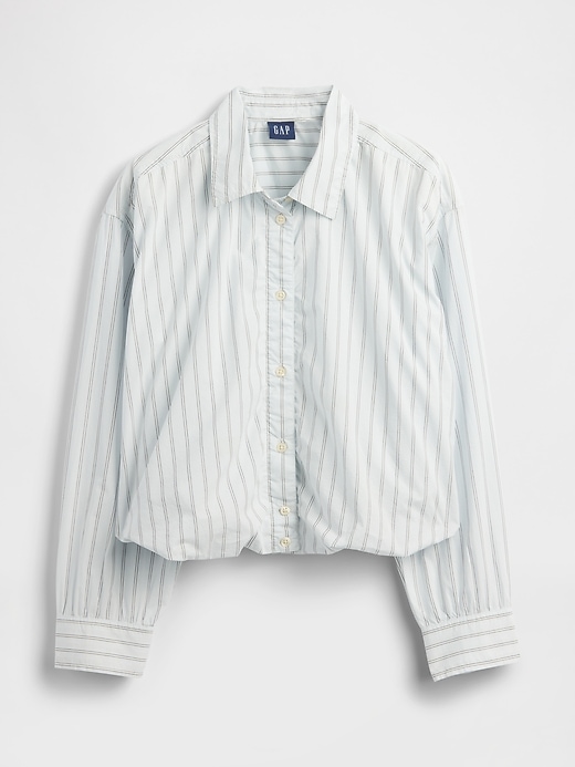 camicia con orlo a bolle