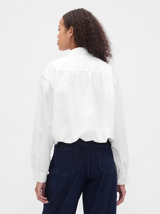 camicia con orlo a bolle