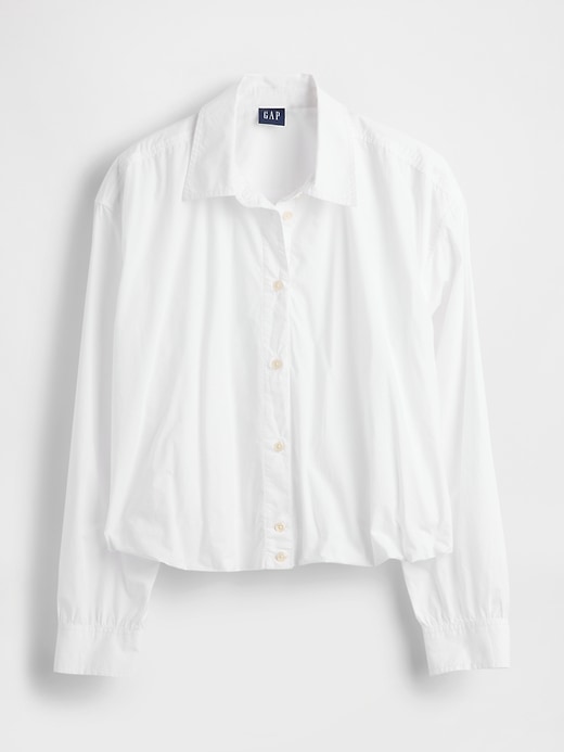 camicia con orlo a bolle