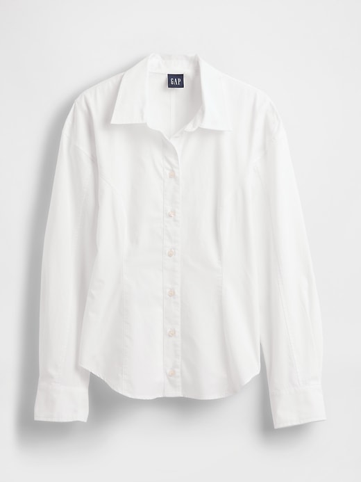 camicia classica dolman in popeline di cotone biologico