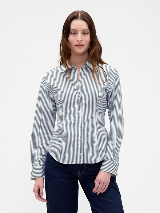 camicia classica dolman in popeline di cotone biologico