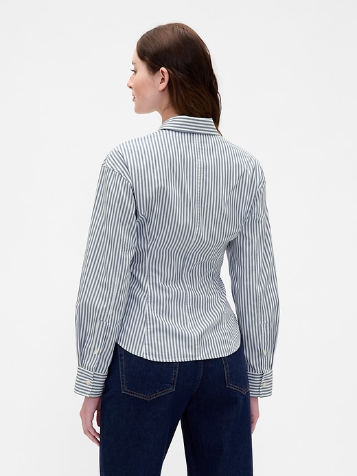 camicia classica dolman in popeline di cotone biologico