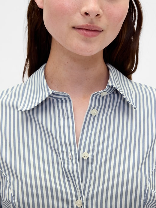camicia classica dolman in popeline di cotone biologico