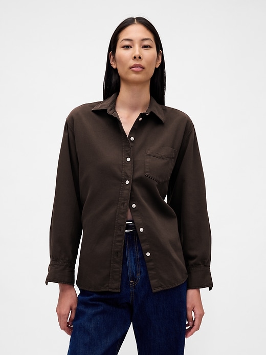 camicia grande in denim ultra morbido