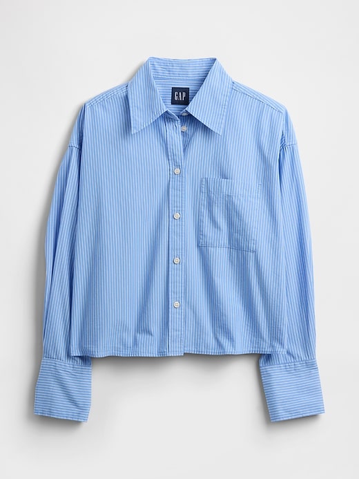 camicia corta in cotone biologico con orlo dritto