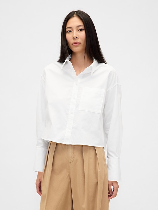 camicia corta in cotone biologico con orlo dritto