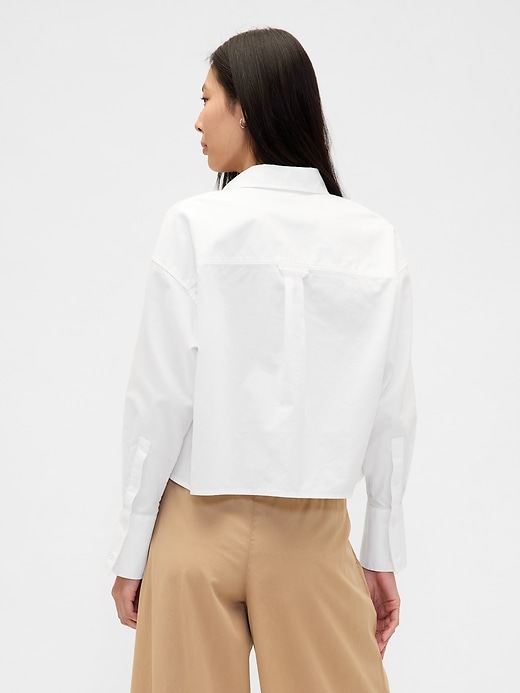 camicia corta in cotone biologico con orlo dritto