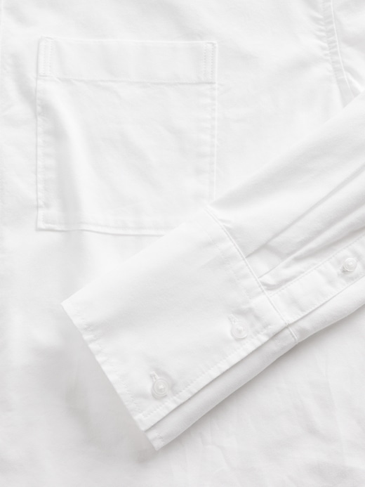 camicia corta in cotone biologico con orlo dritto