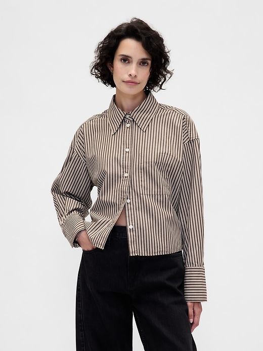 camicia corta in cotone biologico con orlo dritto