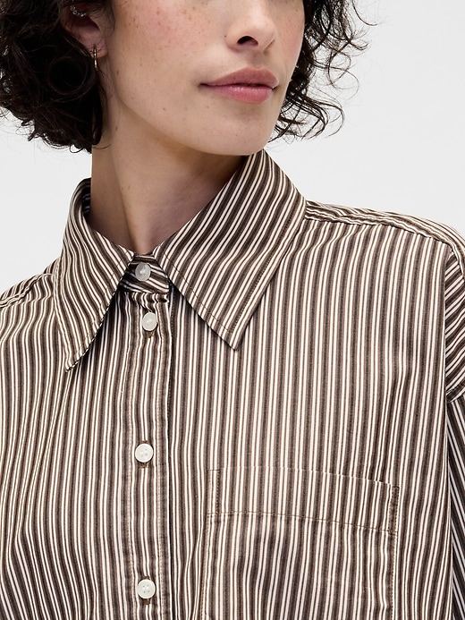 camicia corta in cotone biologico con orlo dritto